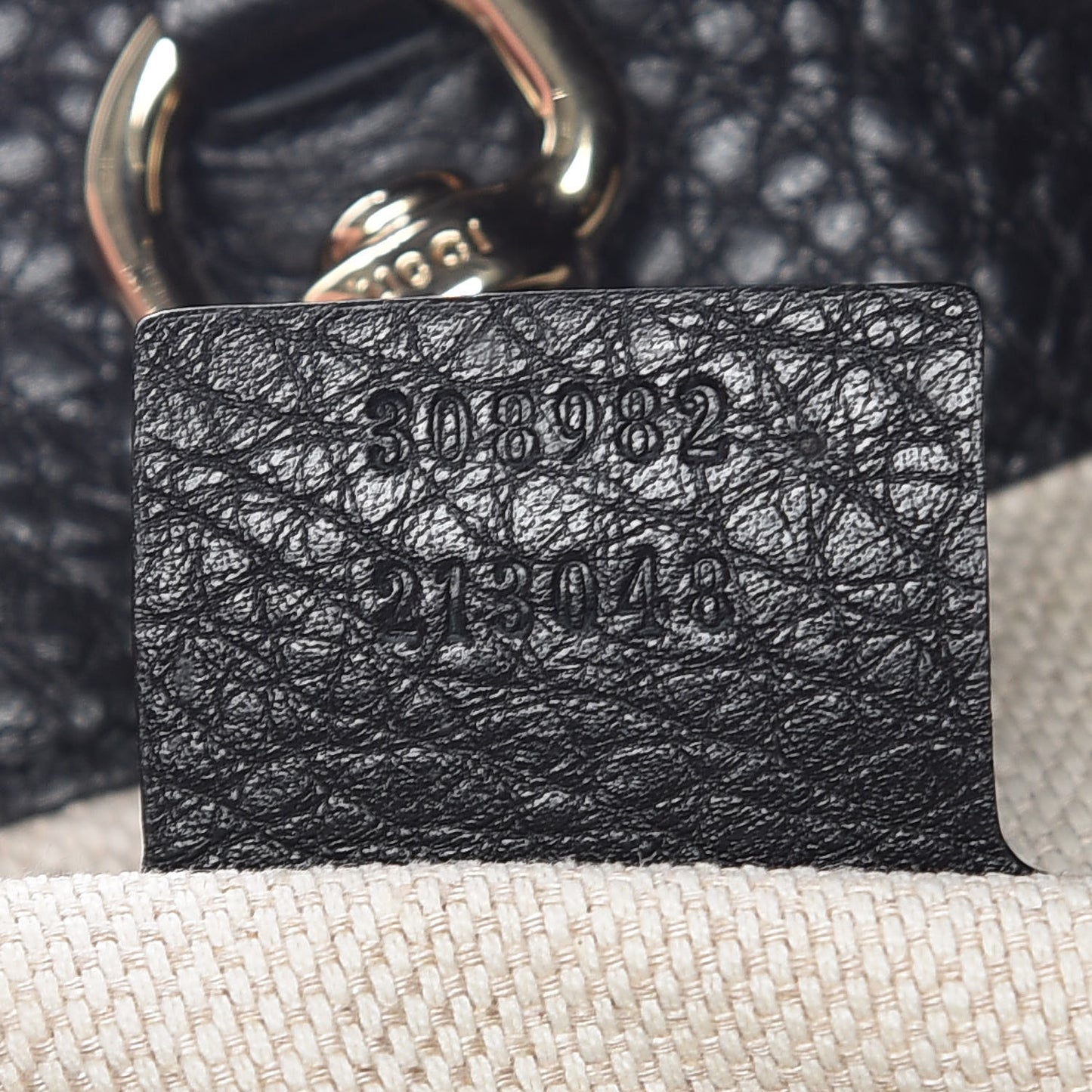 Pebbled Calfskin Medium Soho Chain Shoulder Bag Black