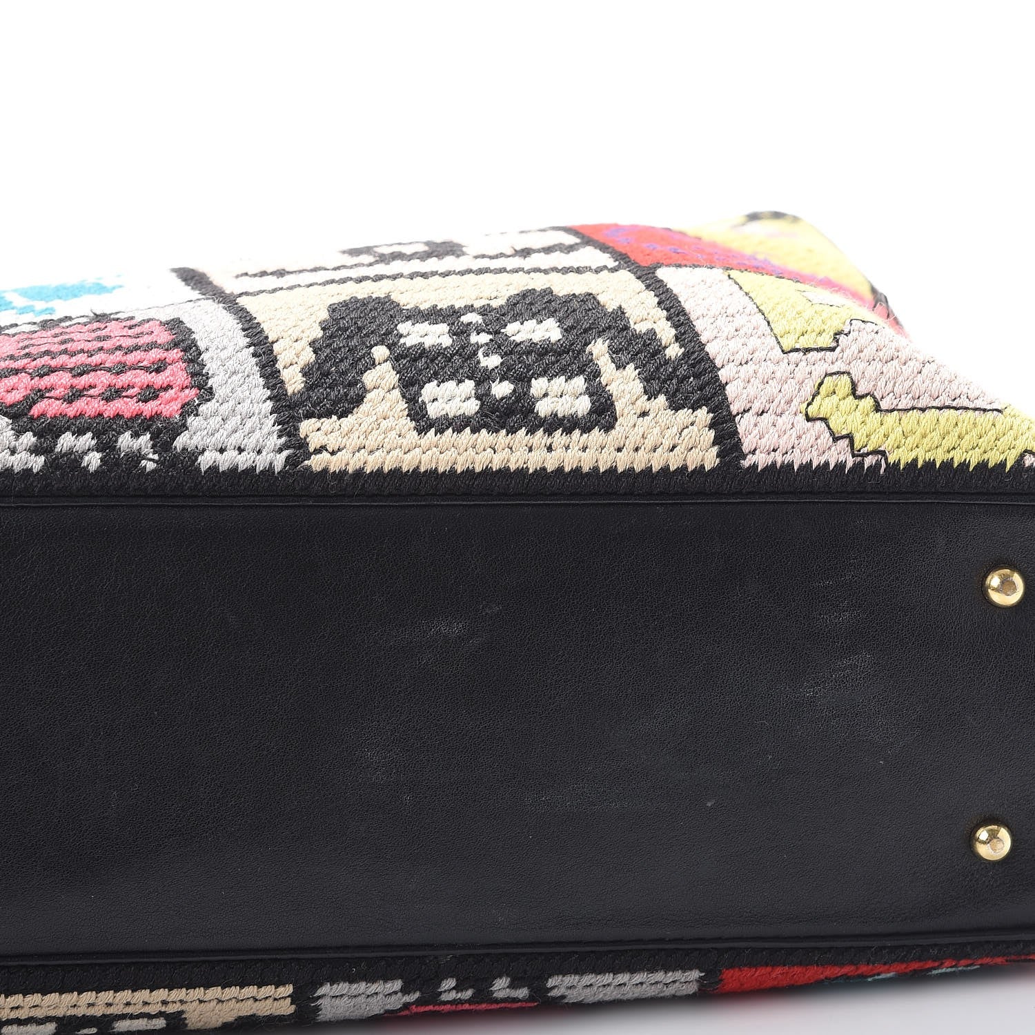 Chanel Needlepoint Precious Symbols Shoulder Bag Black 12 of 12