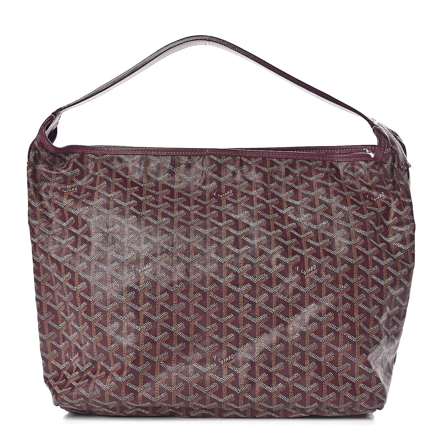 Goyardine Fidji Zip Hobo Burgundy