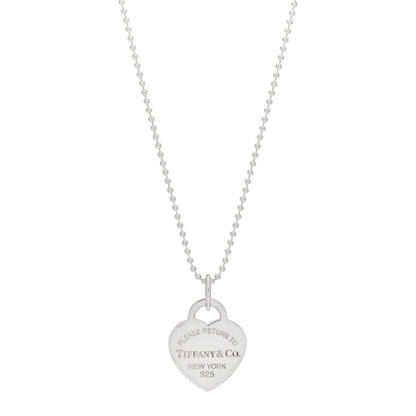 Tiffany Sterling Silver Medium Return To Tiffany Heart Pendant Necklace 1 of 4
