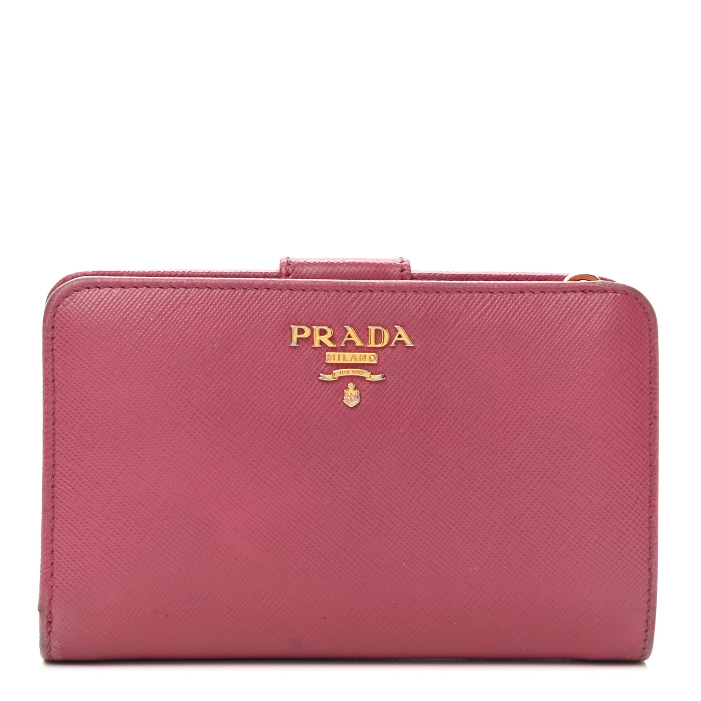 Saffiano Metal Compact Wallet Peonia