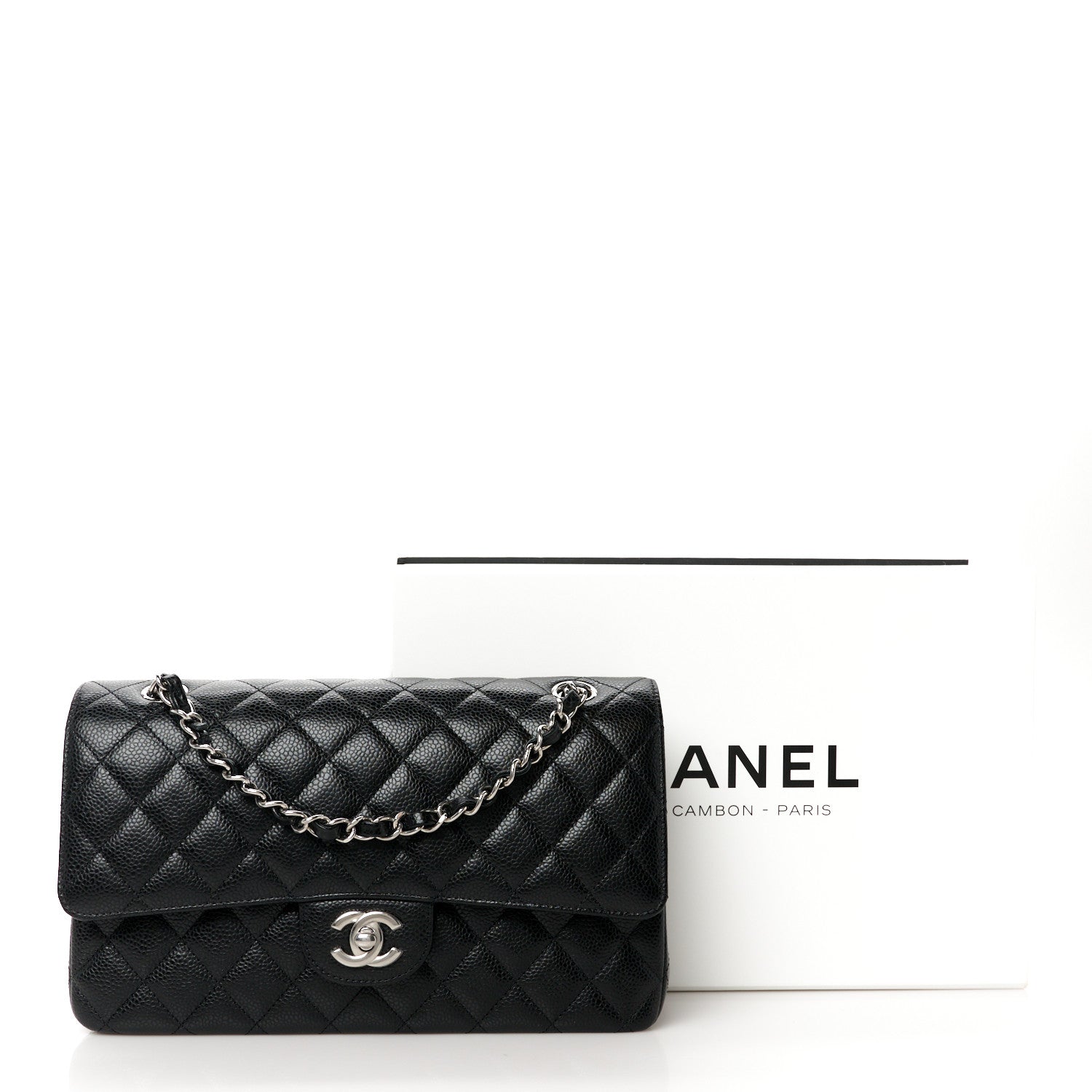 Chanel Caviar Quilted Medium Double Flap Black 12 of 12