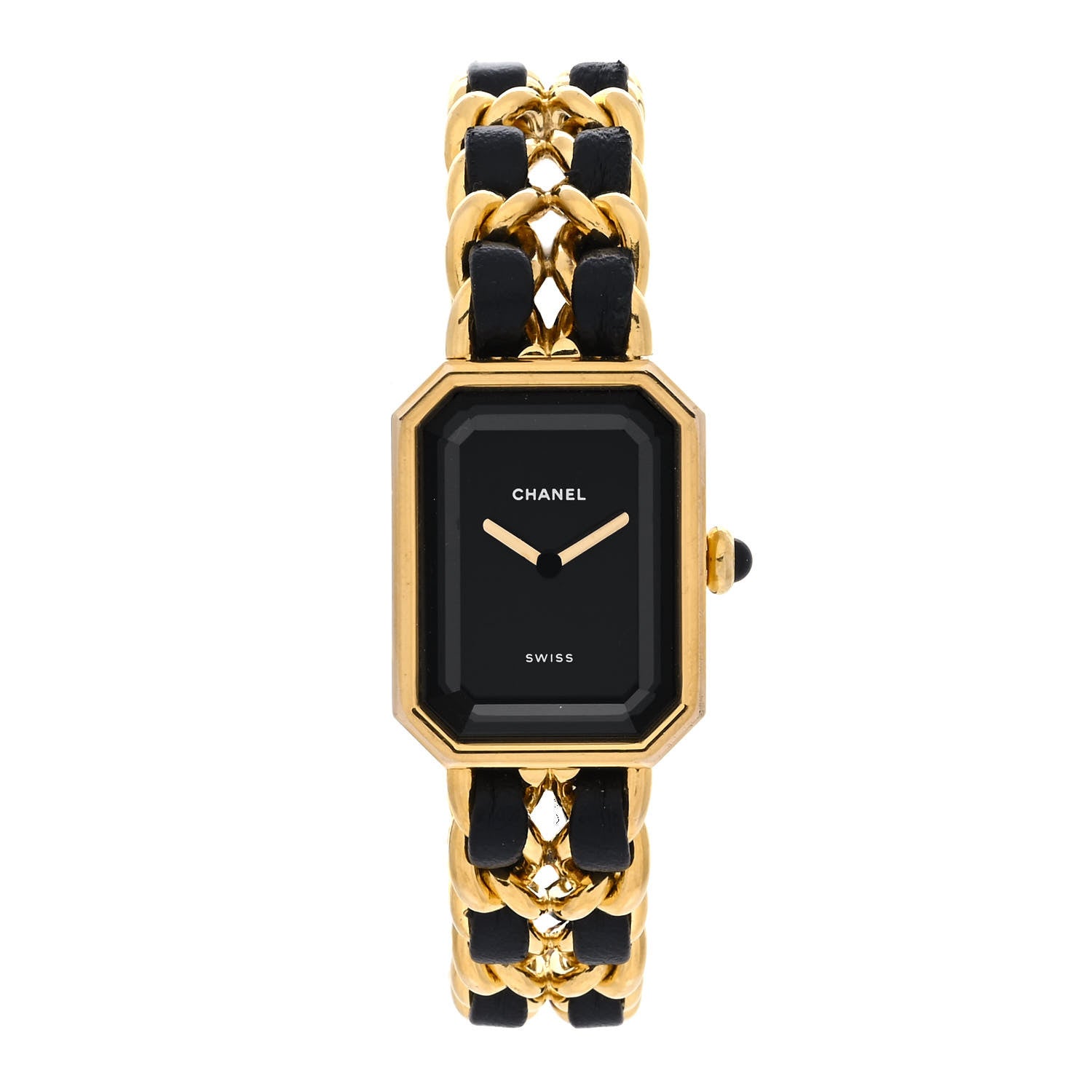 Chanel Stainless Steel Lambskin 20mm Chain Premiere Quartz Watch Gold L 1 of 4
