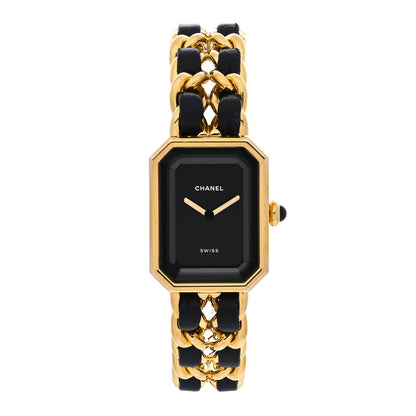 Chanel Stainless Steel Lambskin 20mm Chain Premiere Quartz Watch Gold L 1 of 4
