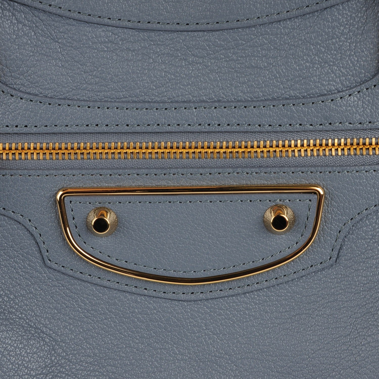 Balenciaga Chevre Gold Metallic Edge Hardware Town Bleu Acier 5 of 14