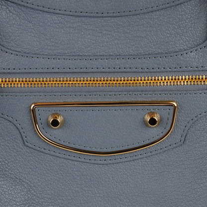 Balenciaga Chevre Gold Metallic Edge Hardware Town Bleu Acier 5 of 14