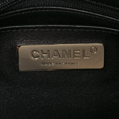 Chanel Shearling Lambskin Large Fluffy Tartan Single Flap Black White 5 of 11