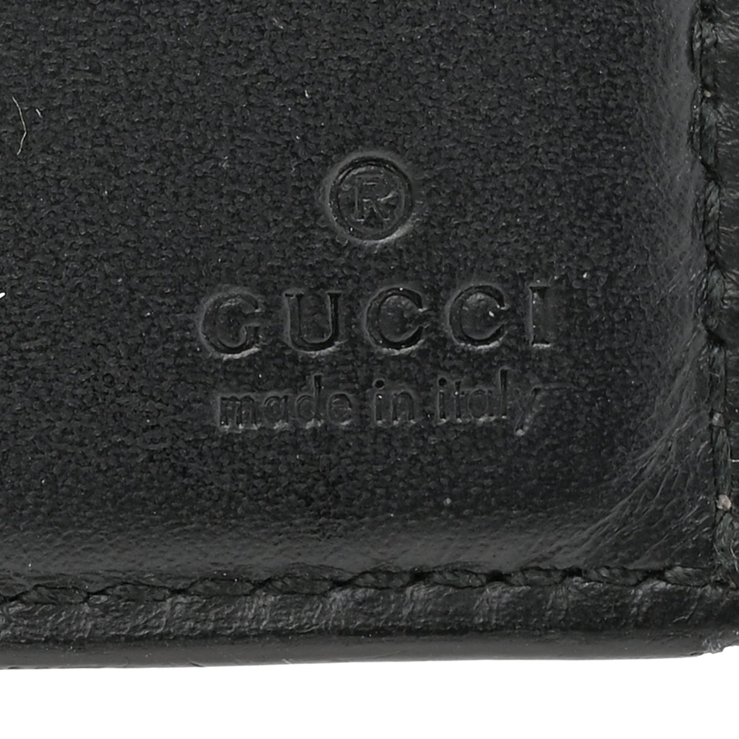 GG Supreme Monogram Selleria Calfskin Wolf Nice Bi-Fold Wallet Beige Ebony Multicolor Black