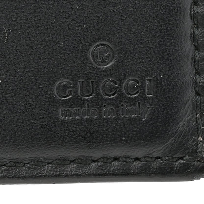 Gucci GG Supreme Monogram Selleria Calfskin Wolf Nice Bi-Fold Wallet Beige Ebony Multicolor Black 7 of 12