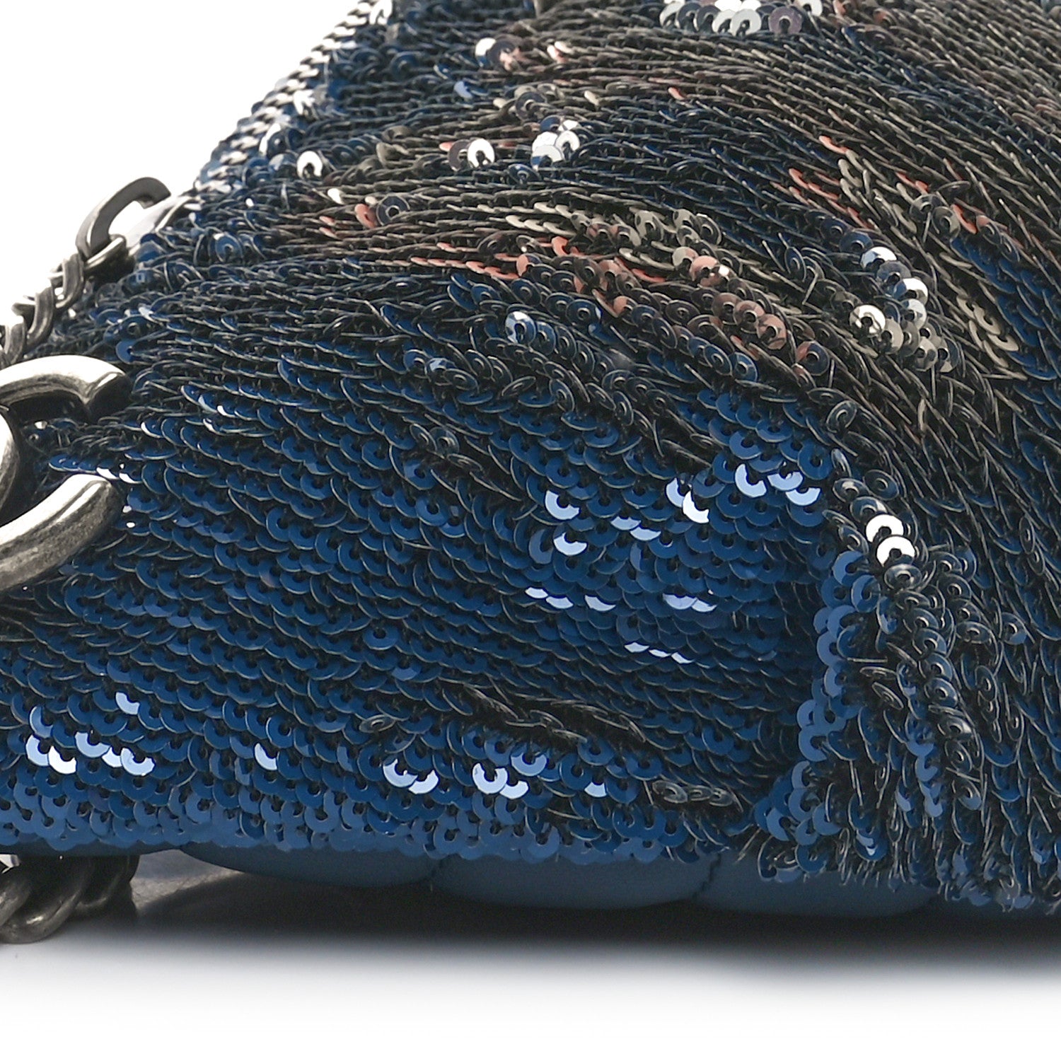 Chanel Sequin Coco Cuba Waist Bag Fanny Pack Blue Pink 9 of 10