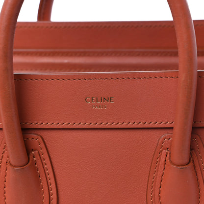 Celine Smooth Calfskin Nano Luggage Terracotta 6 of 18