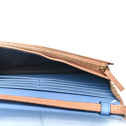 Gucci Dollar Calfskin Mini Swing Wallet Bag Camelia Mineral Blue 6 of 15