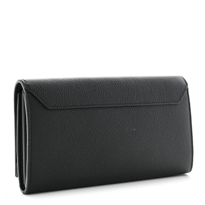 Louis Vuitton Calfskin Lockme II Wallet Black 3 of 11