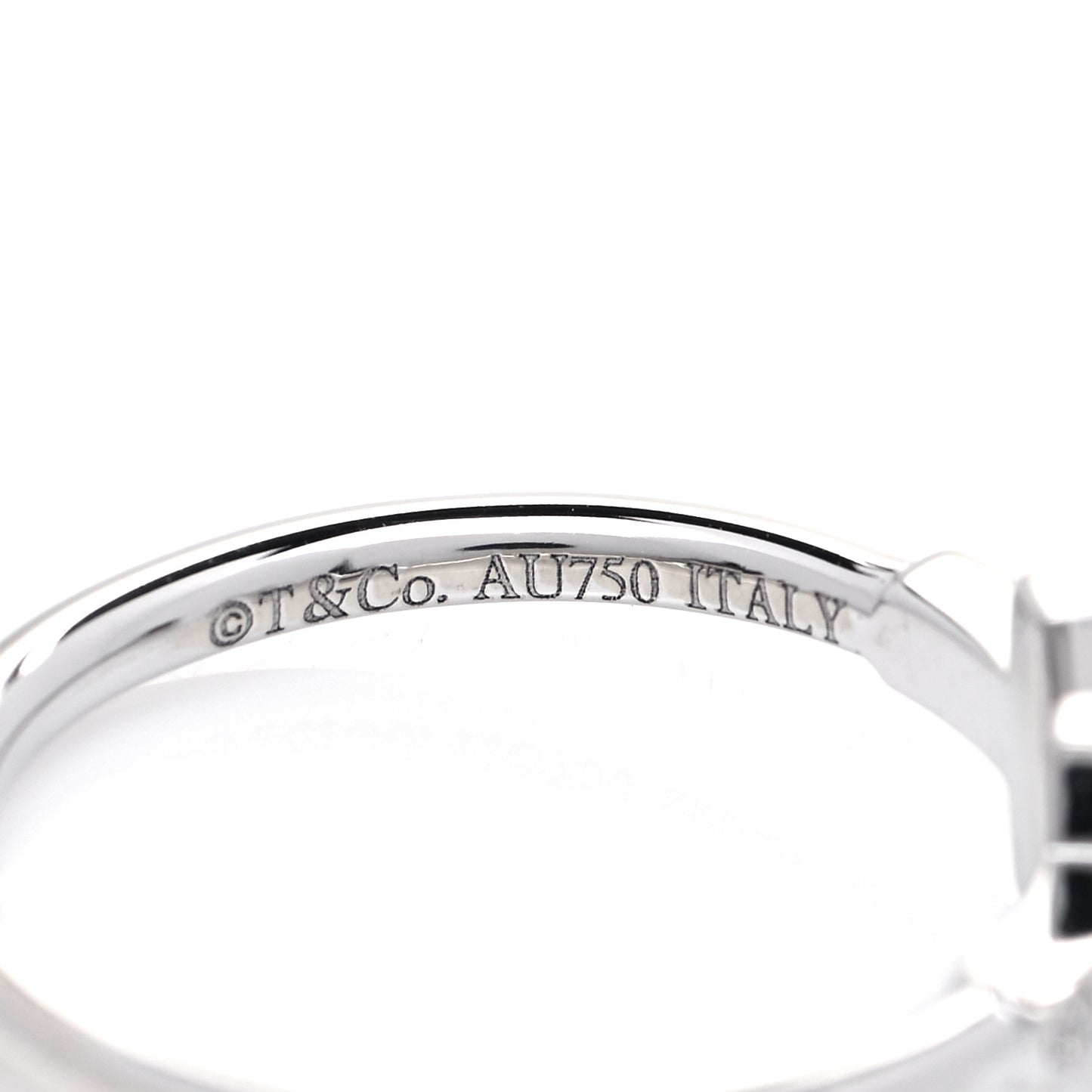 18K White Gold Diamond T Wire Ring 54 6.75