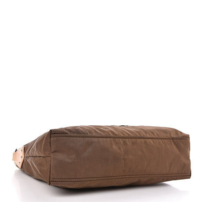 Prada Tessuto Nylon Jacquard Logo Hobo Bruciato 4 of 14
