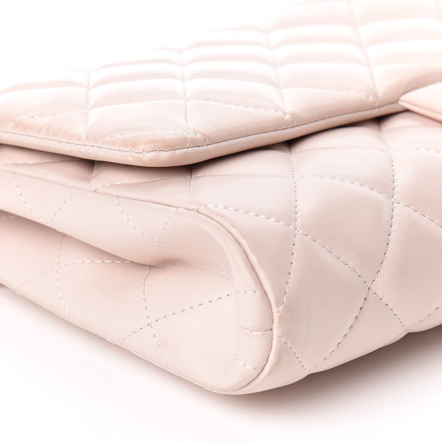 Chanel Lambskin Quilted Clutch With Chain Flap Beige Clair 9 of 11