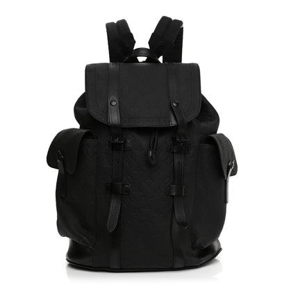 Louis Vuitton Taurillon Monogram Christopher MM Backpack Black 1 of 11
