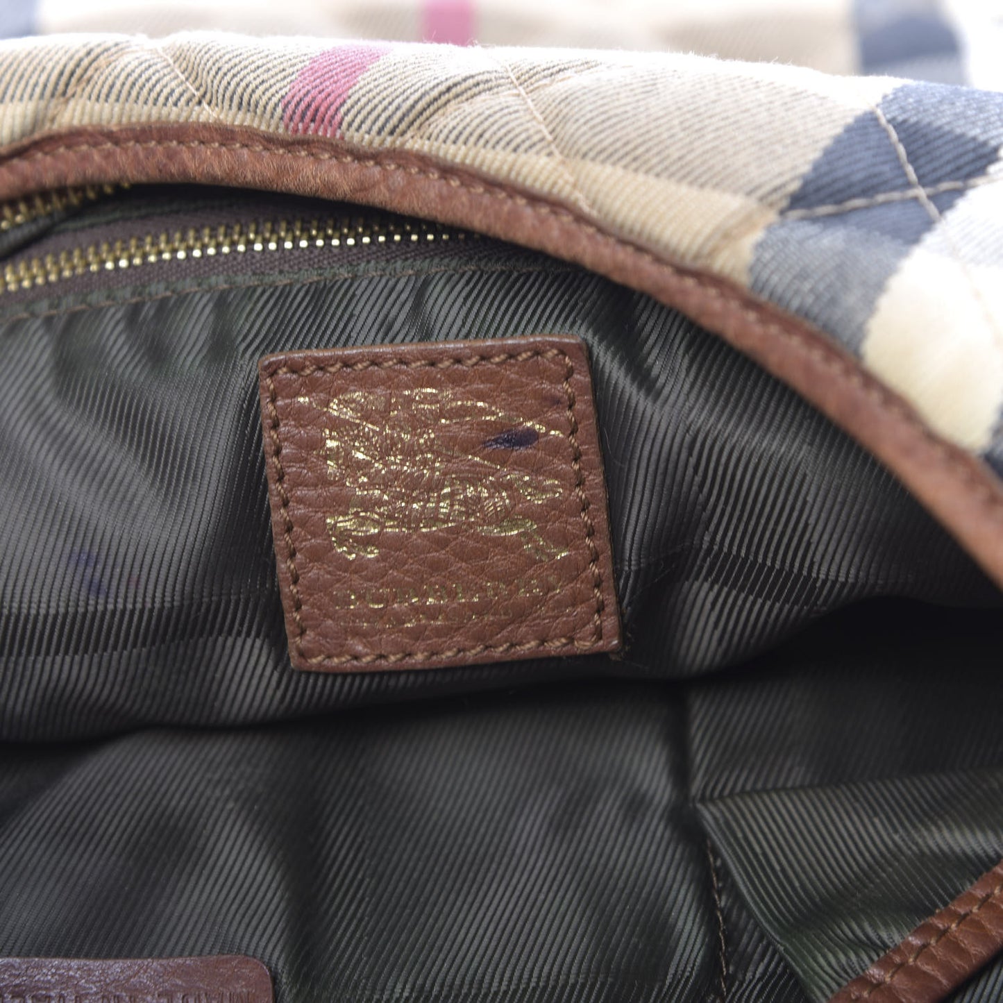 House Check Quilted Hoxton Hobo Brown
