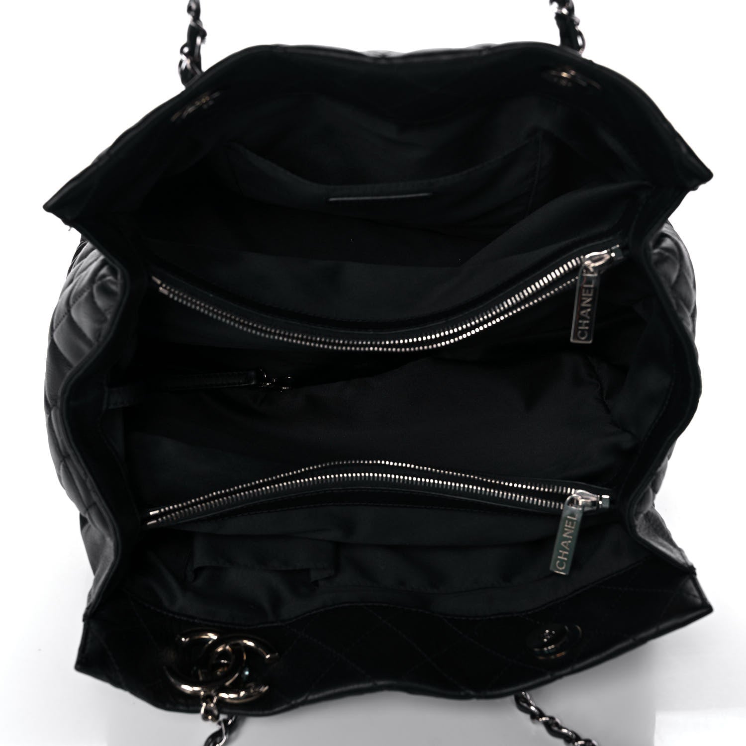 Chanel Calfskin Quilted Large Chic and Soft Shopping Tote Black 5 of 12