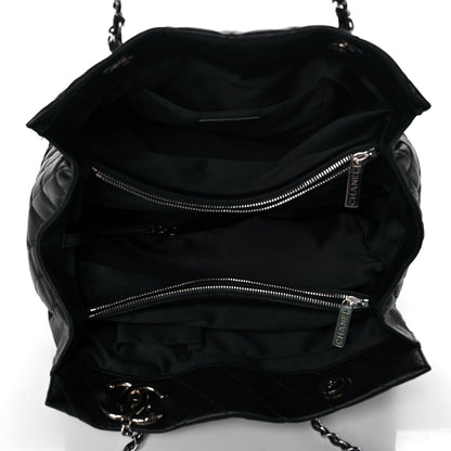 Chanel Calfskin Quilted Large Chic and Soft Shopping Tote Black 5 of 12