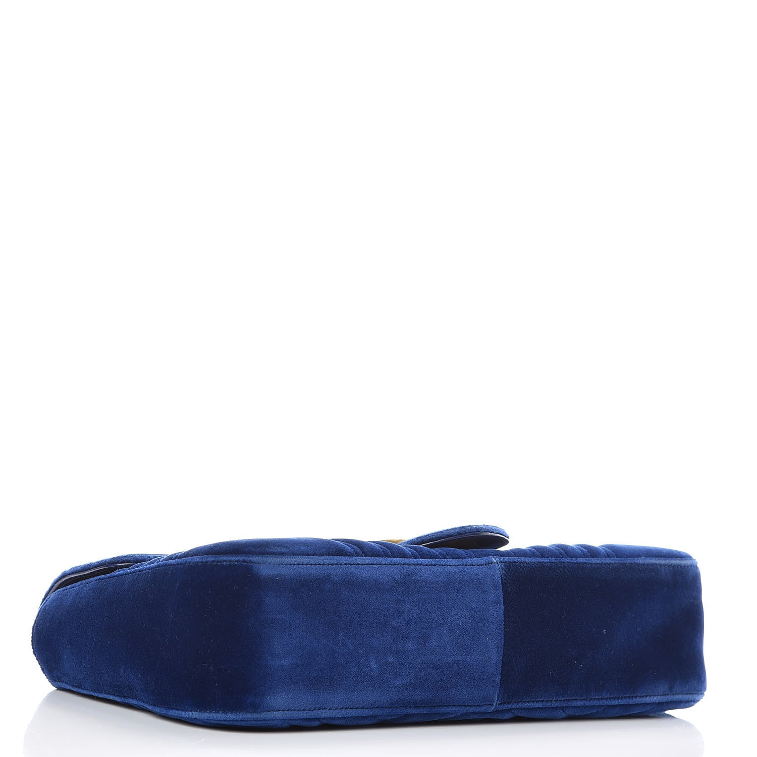 Gucci Velvet Matelasse Medium GG Marmont Shoulder Bag Cobalt Blue 4 of 9
