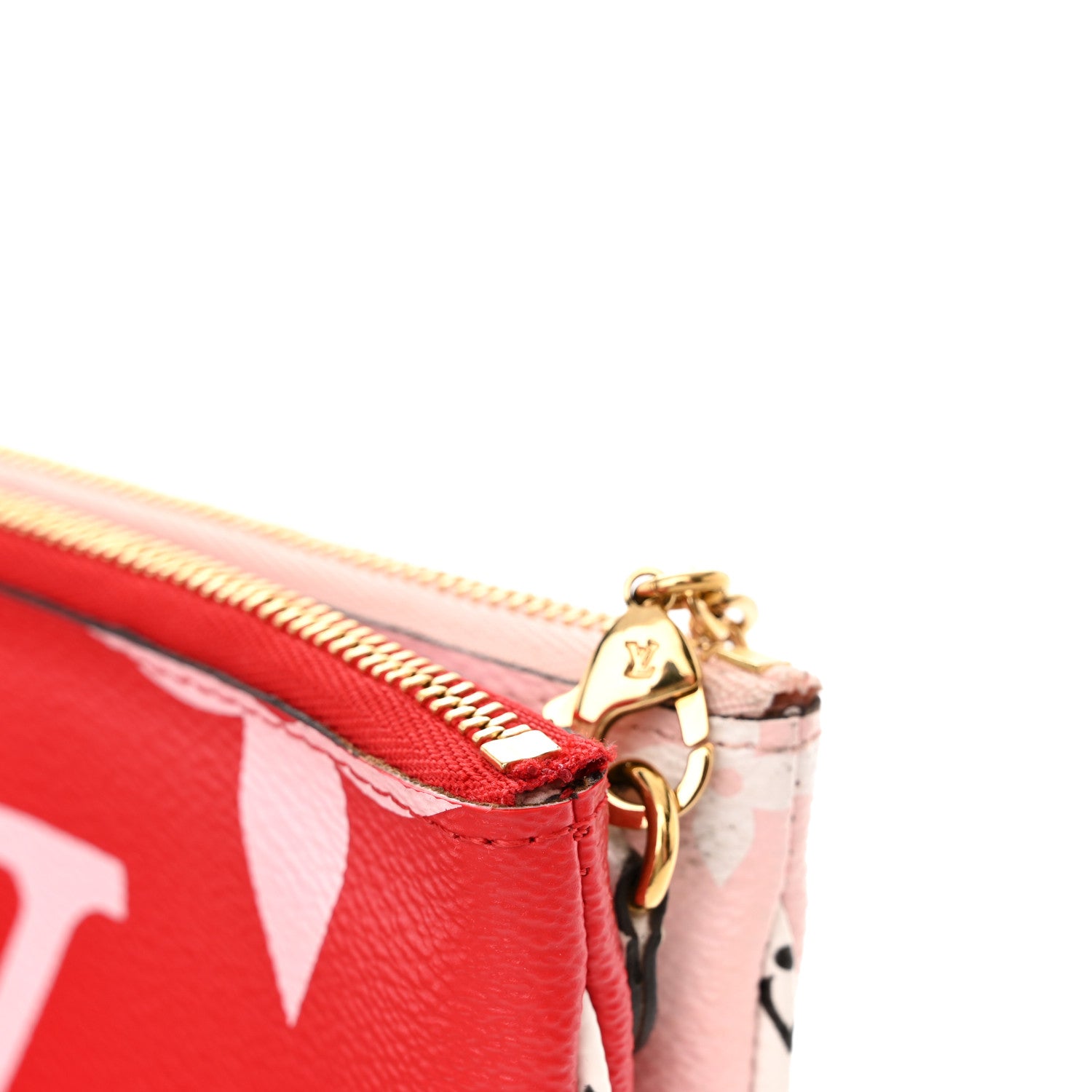 Louis Vuitton Monogram Giant Double Zip Pochette Rouge 11 of 14