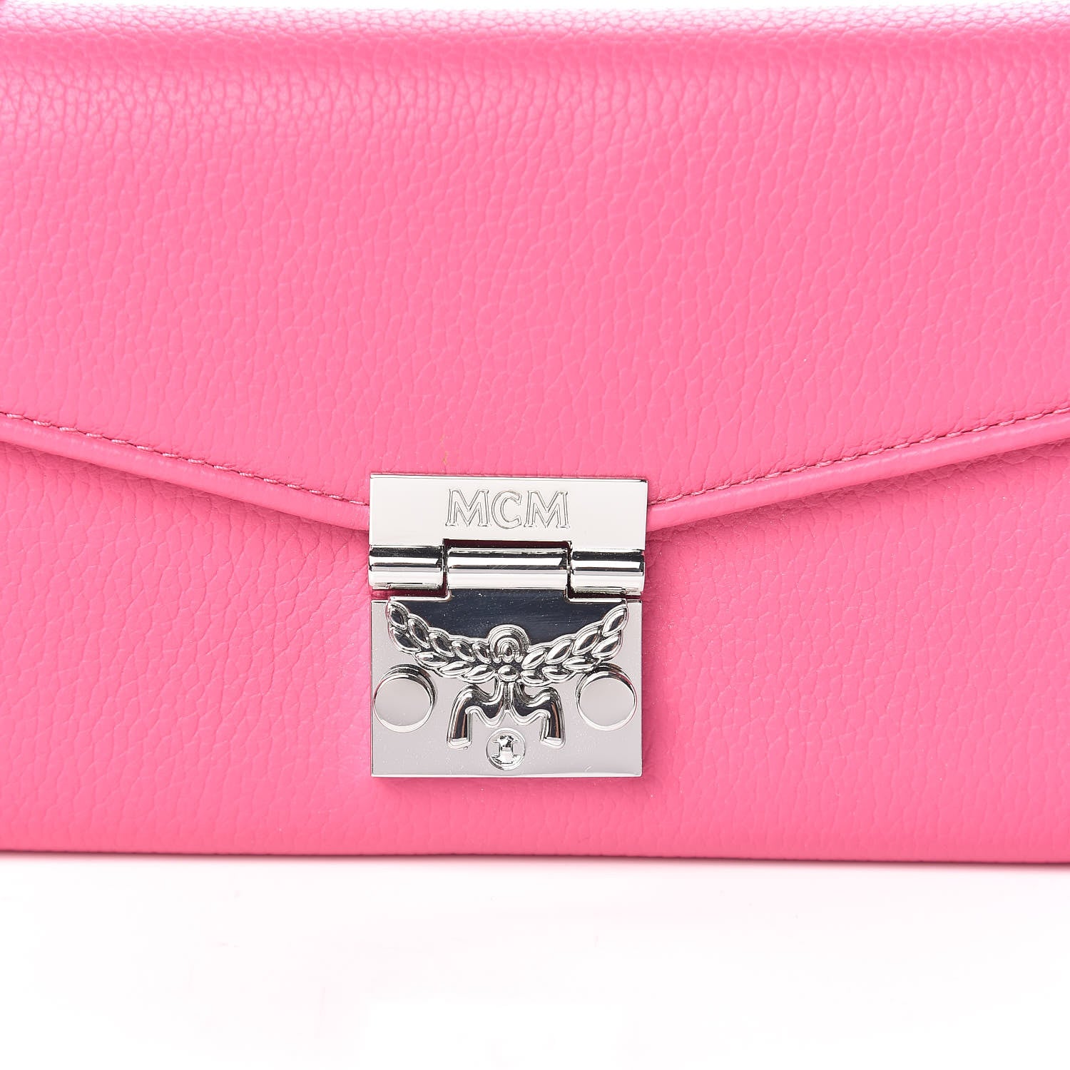 MCM Calfskin Large Patricia Wallet On Chain Pink 7 of 8