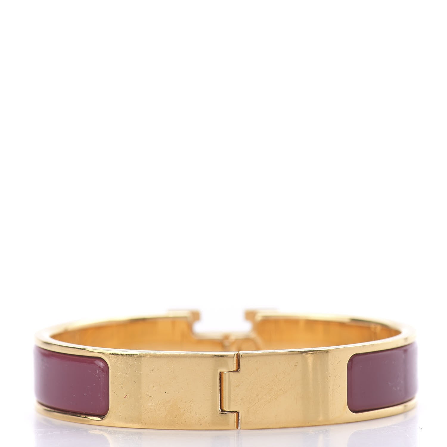 Hermes Enamel Narrow Clic Clac H Bracelet PM Rose de Chine 3 of 7