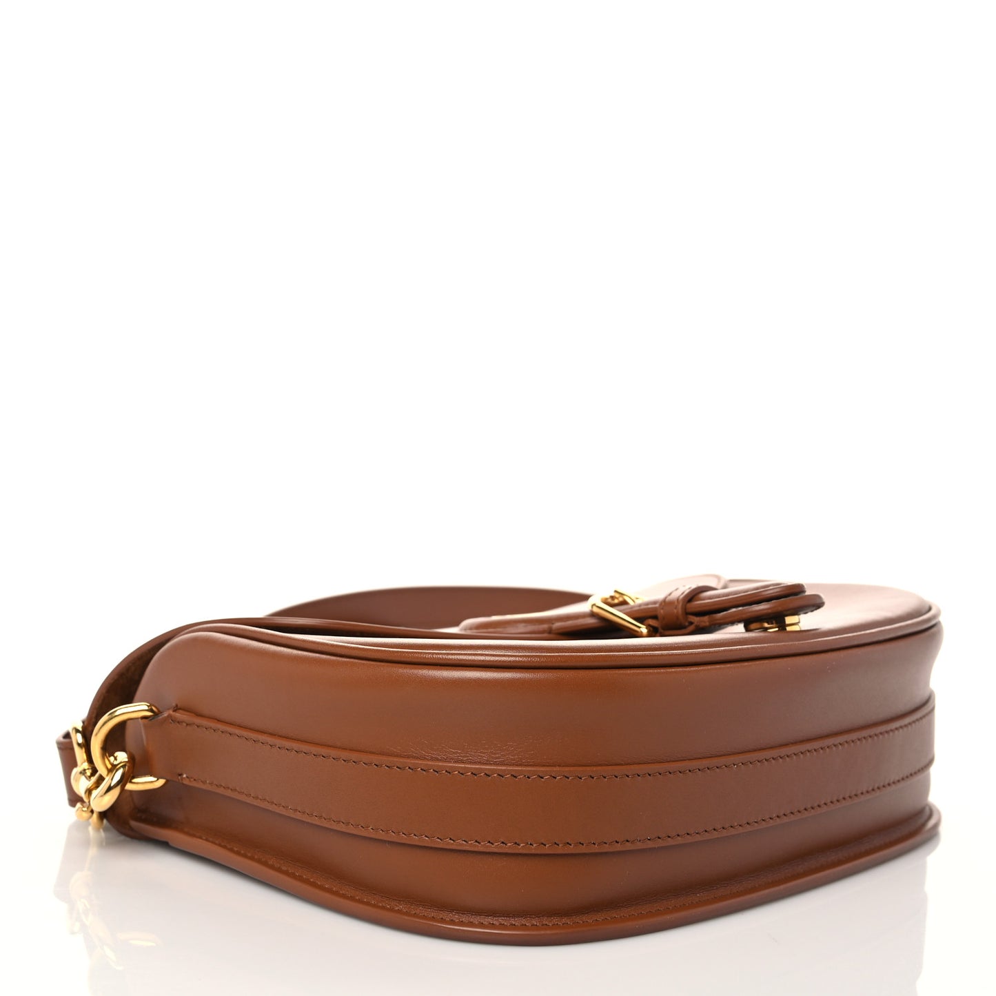 Box Calfskin Medium Bobby Flap Dark Tan
