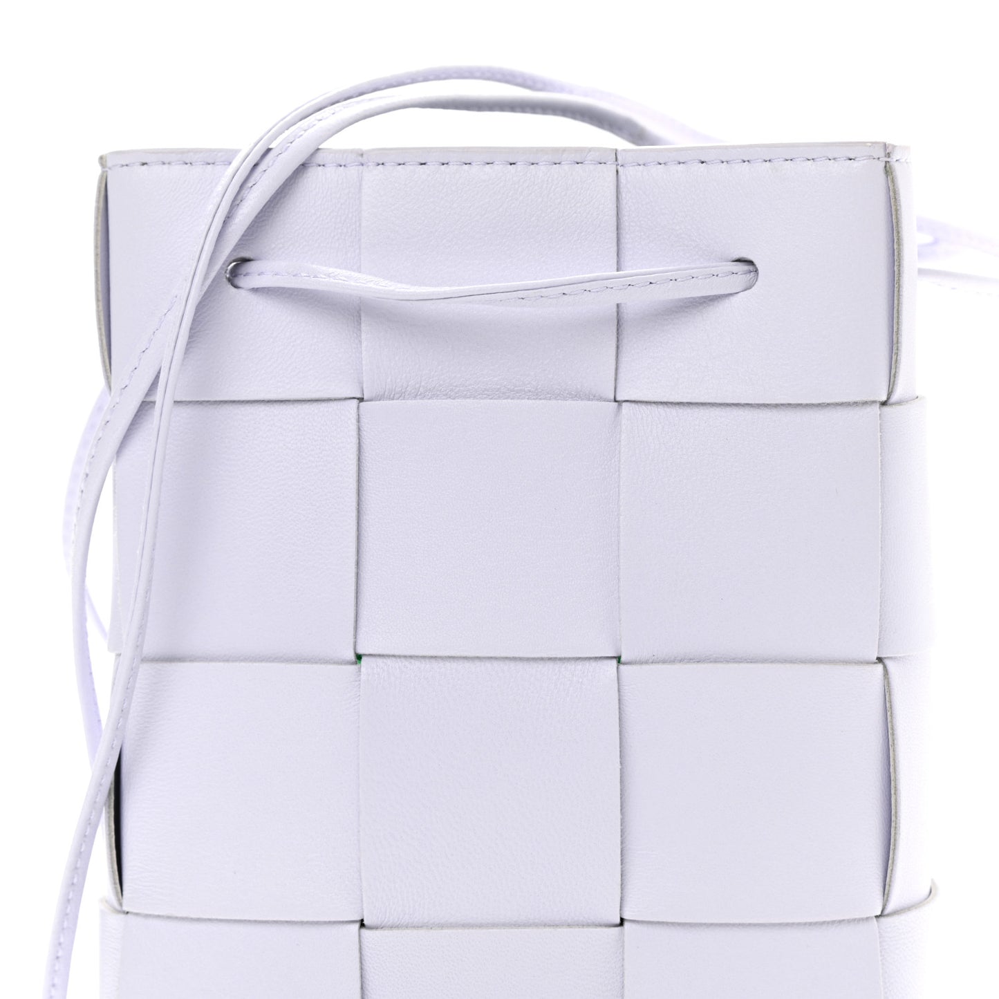 Calfskin Intreccio Small Cassette Bucket Bag Mirth Washed