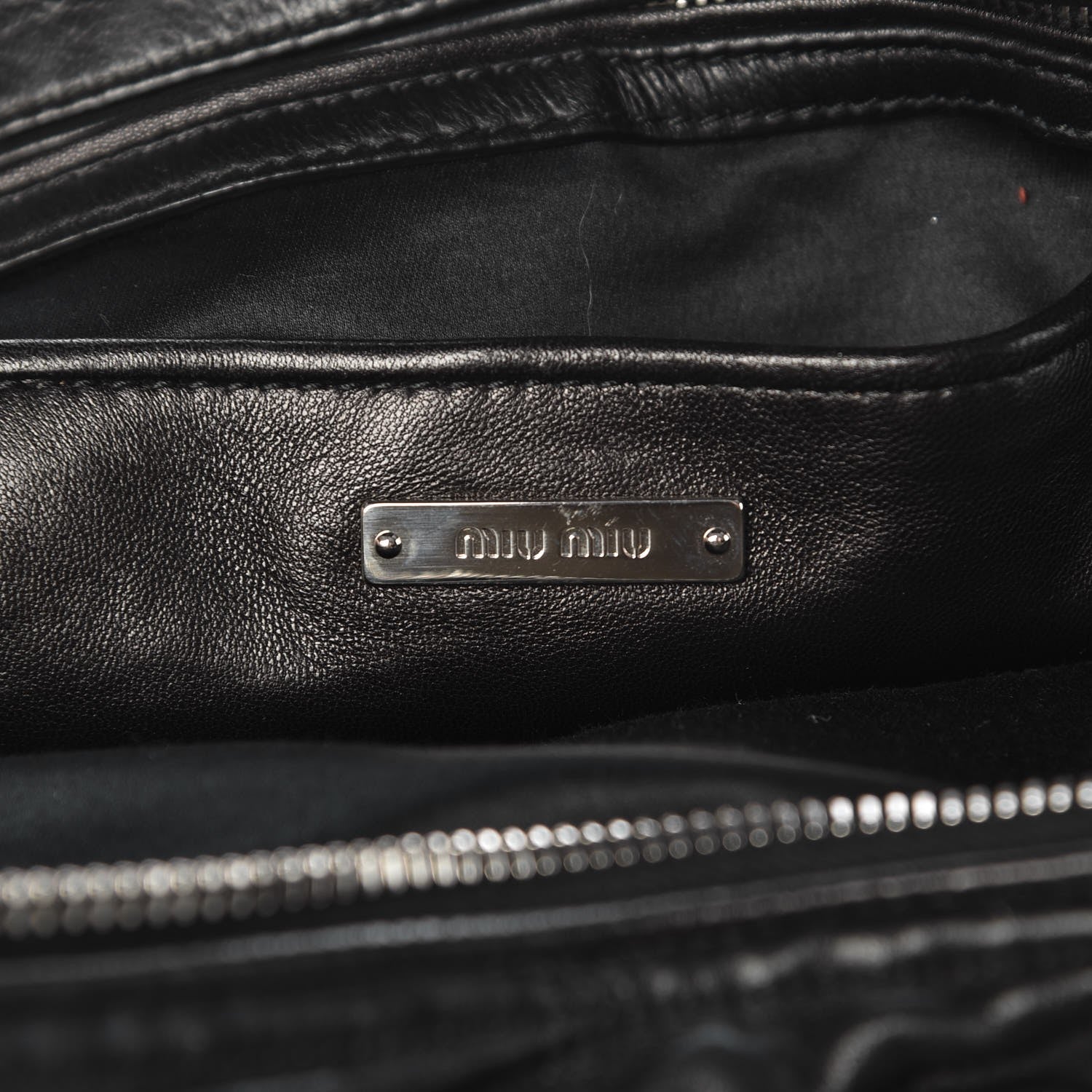Miu Miu Nappa Matelasse Double Zip Shoulder Bag Black 15 of 15