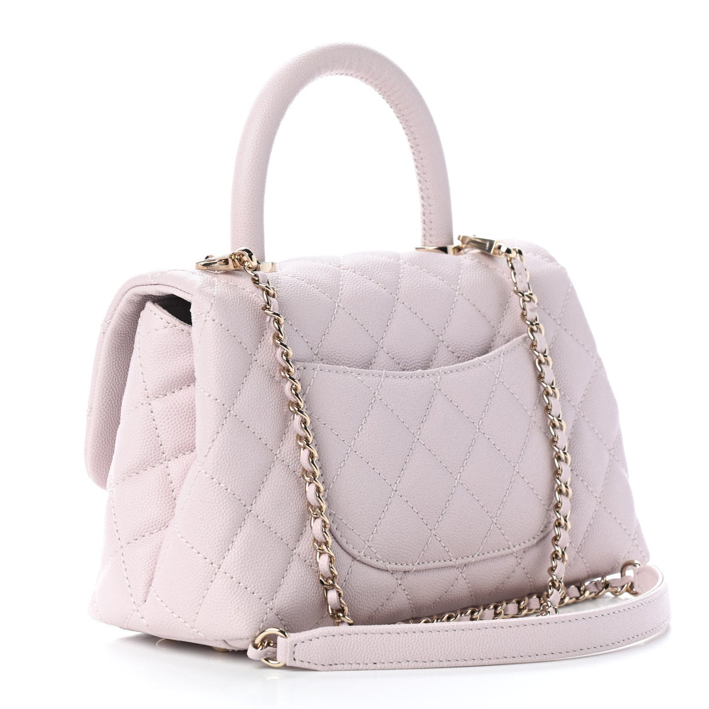 Caviar Quilted Mini Coco Handle Flap Lilas Lilac