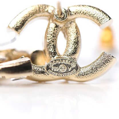 Chanel Crystal Baguette CC Earrings Gold 4 of 4
