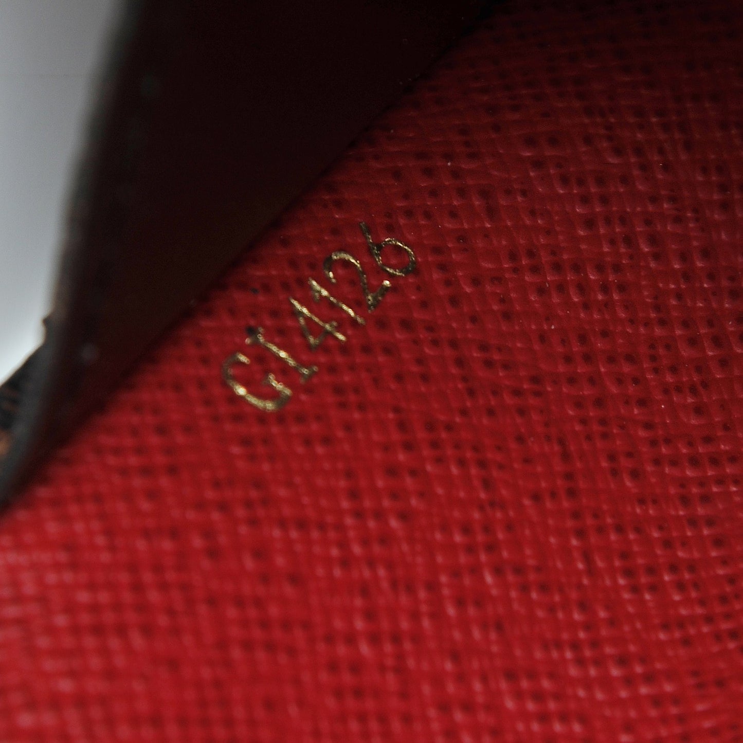 Damier Ebene Josephine Wallet Red