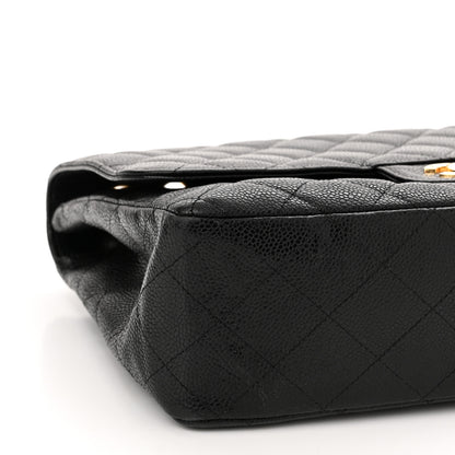 Chanel Caviar Quilted Jumbo Single Flap Black 9 of 11