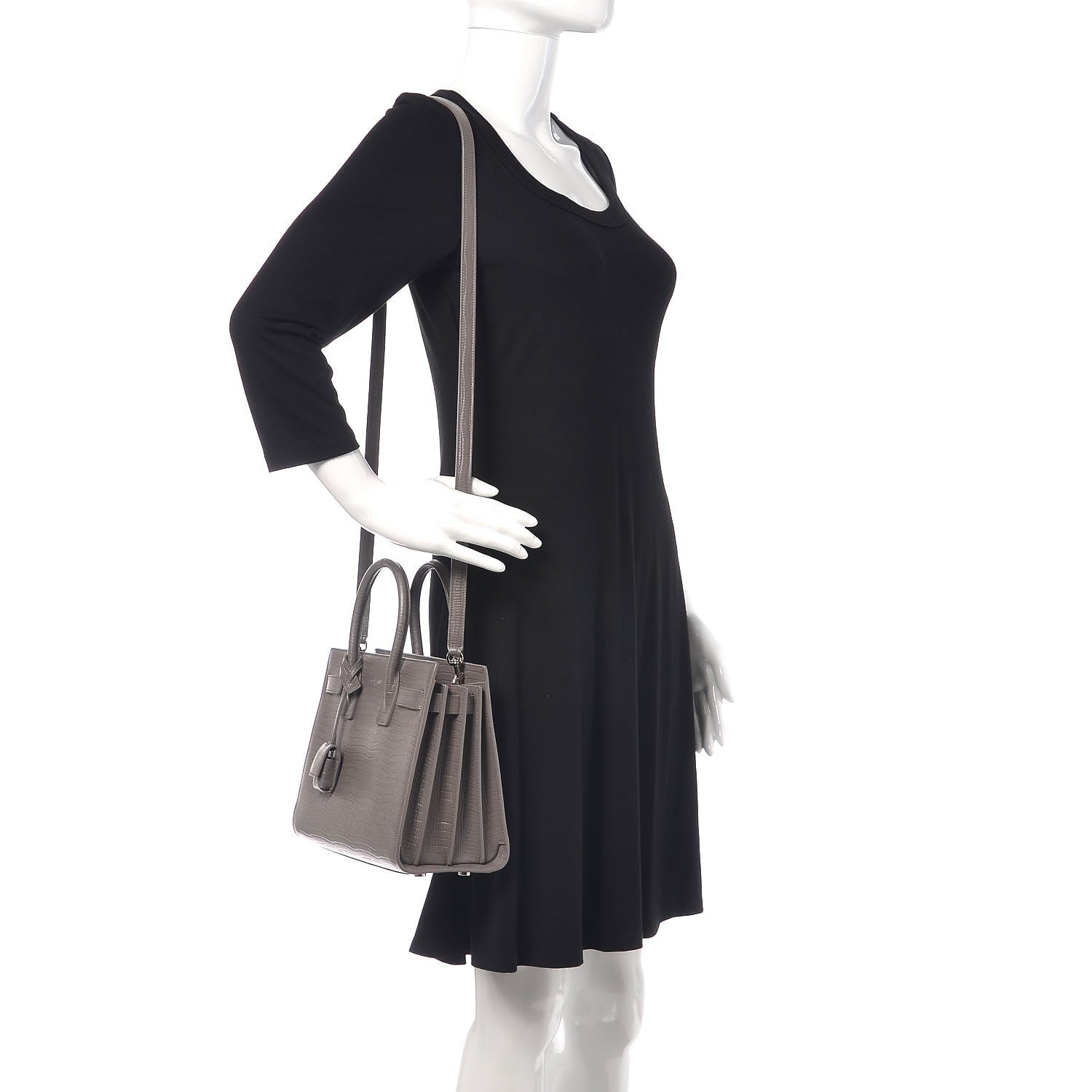 Saint Laurent Lizard Calfskin Embossed Baby Sac De Jour Fog 2 of 9