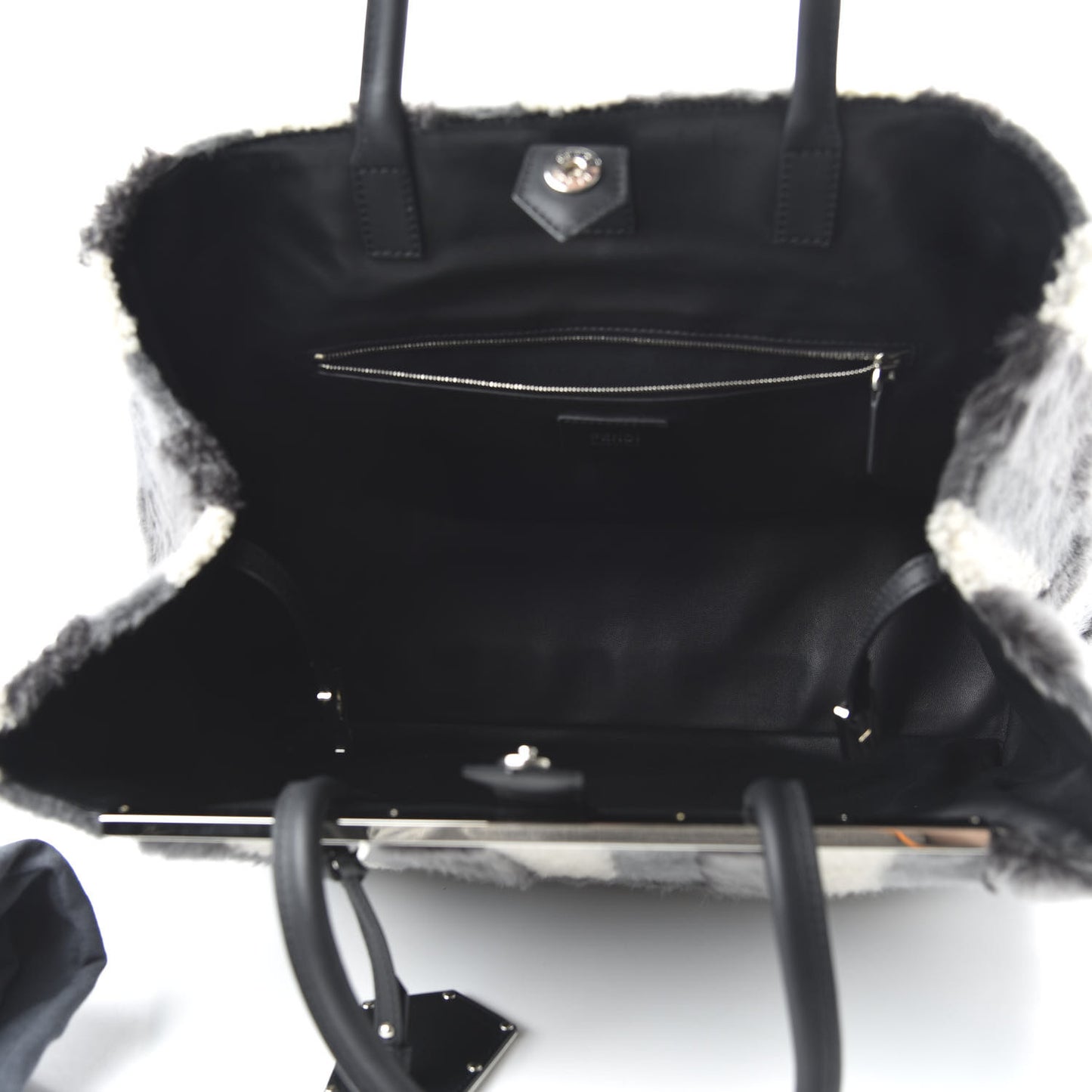 Shearling Large 2Jours Tote Light Blue Grey