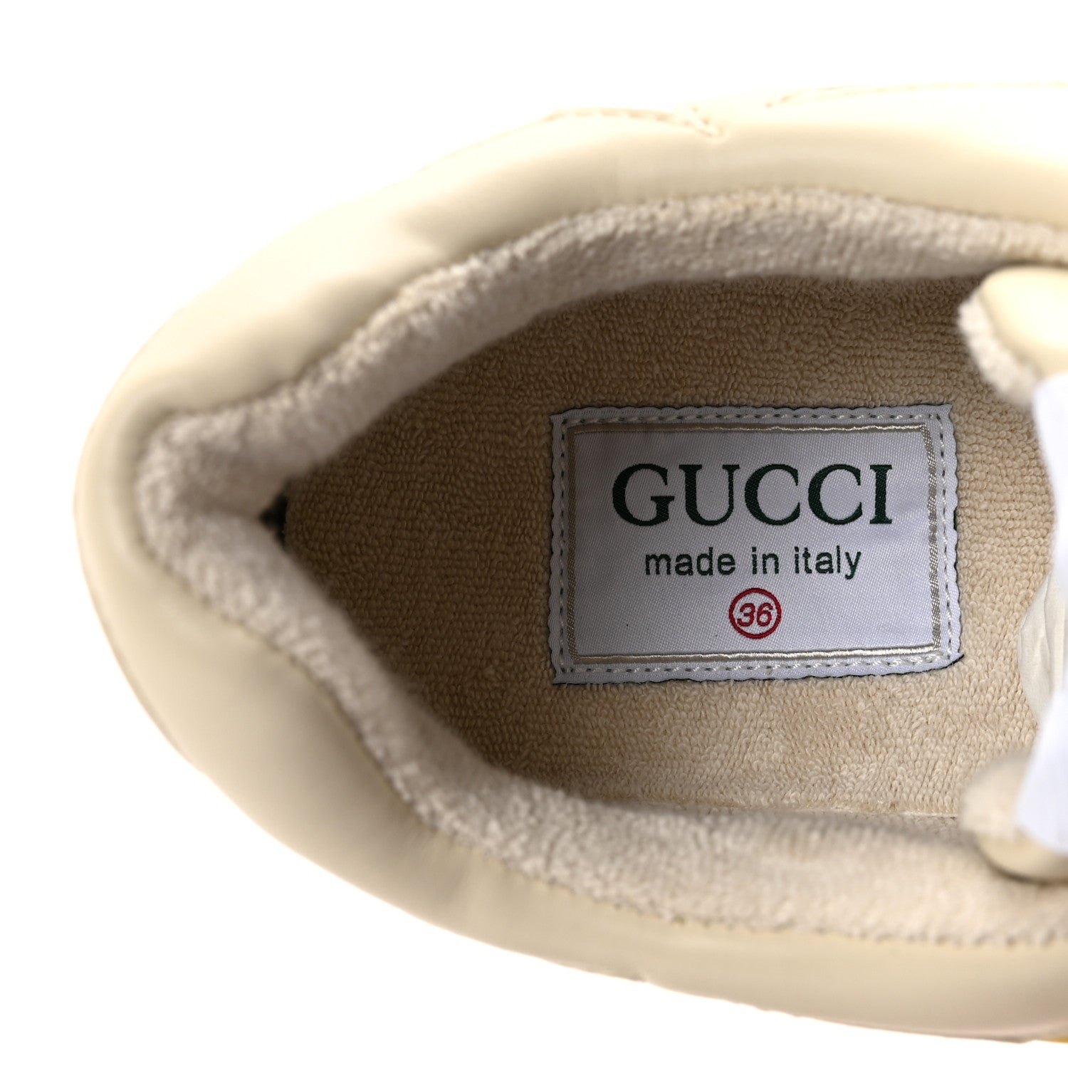 Gucci Evolution Calfskin Star Rhyton Sneakers 36 Ivoire Sky Yellow Hibiscus Red 8 of 9
