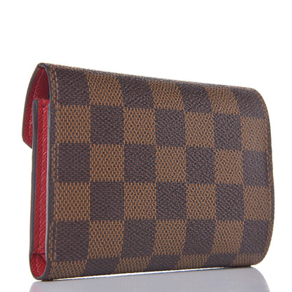 Louis Vuitton Damier Ebene Victorine Wallet Red 3 of 7