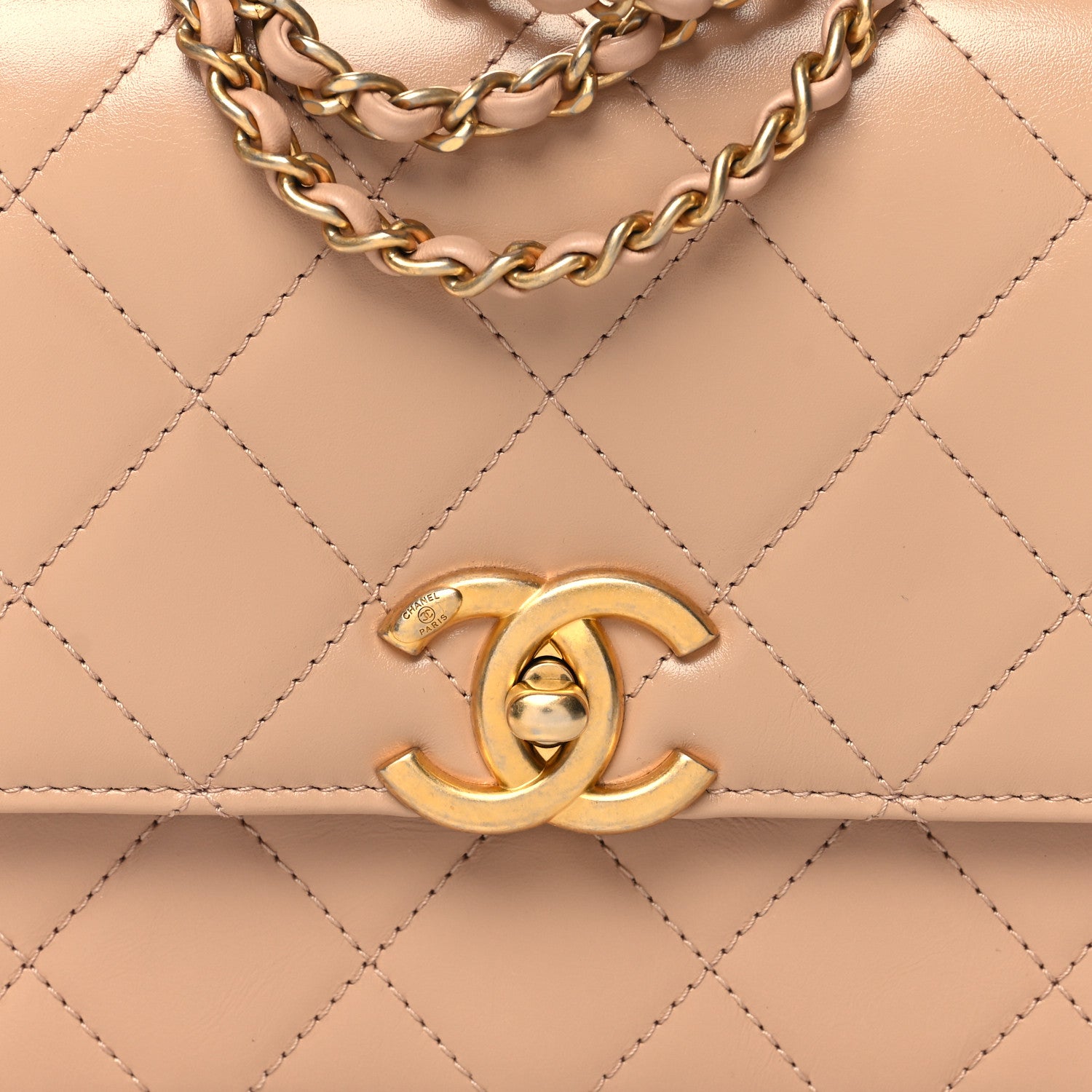 Chanel Calfskin Quilted Perfect Fit Flap Beige 8 of 11