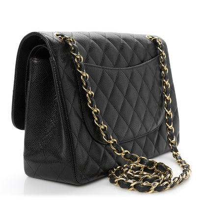 Chanel Caviar Quilted Jumbo Double Flap Black 3 of 11
