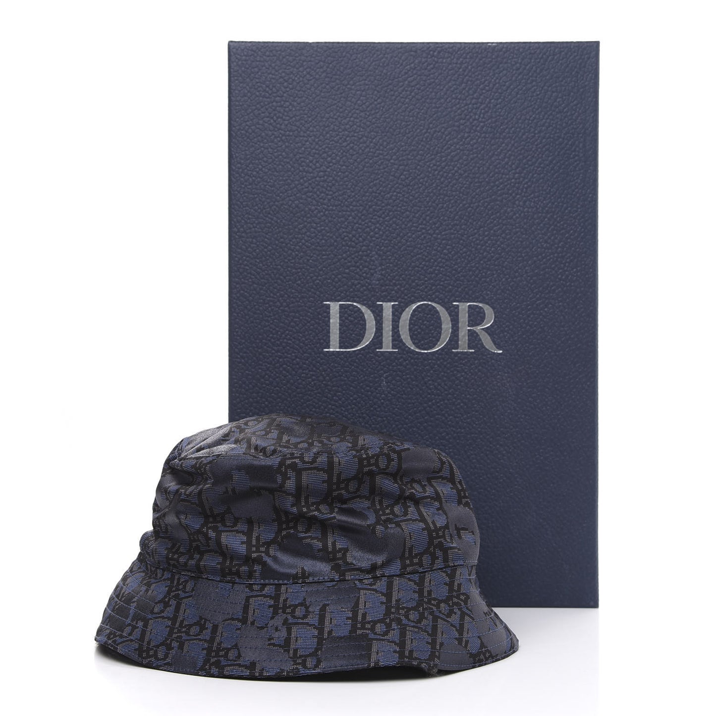 Nylon Oblique Jacquard Bucket Hat M Bleu