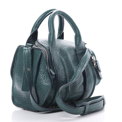 Alexander Wang Pebbled Lambskin Inside Out Rockie Dark Mosaic Teal Silver Hardware 3 of 15
