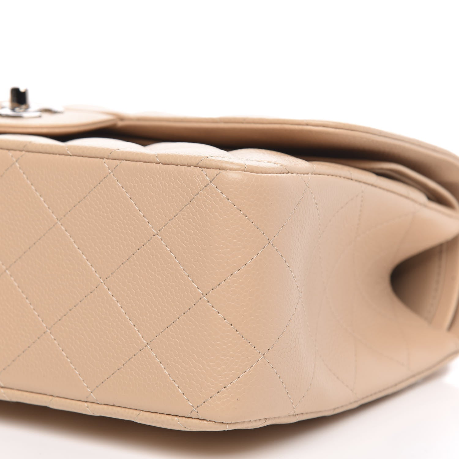 Chanel Caviar Quilted Jumbo Double Flap Beige Clair 9 of 11
