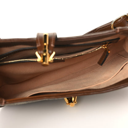 Gucci GG Supreme Monogram Azalea Calfskin Web Small Jackie 1961 Hobo Beige Ebony Brown Sugar 5 of 9