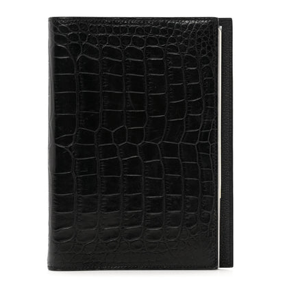 Hermes Matte Alligator Globe Trotter Agenda Cover Black 1 of 8