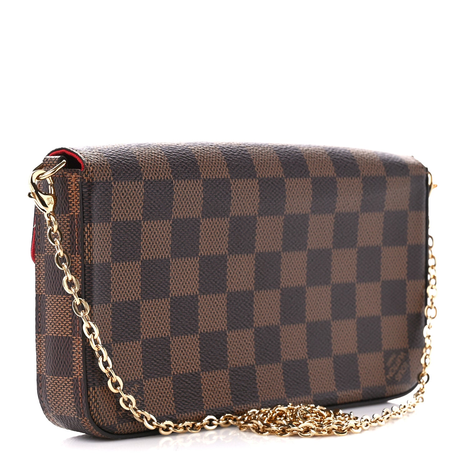 Louis Vuitton Damier Ebene Pochette Felicie Chain Wallet 4 of 15