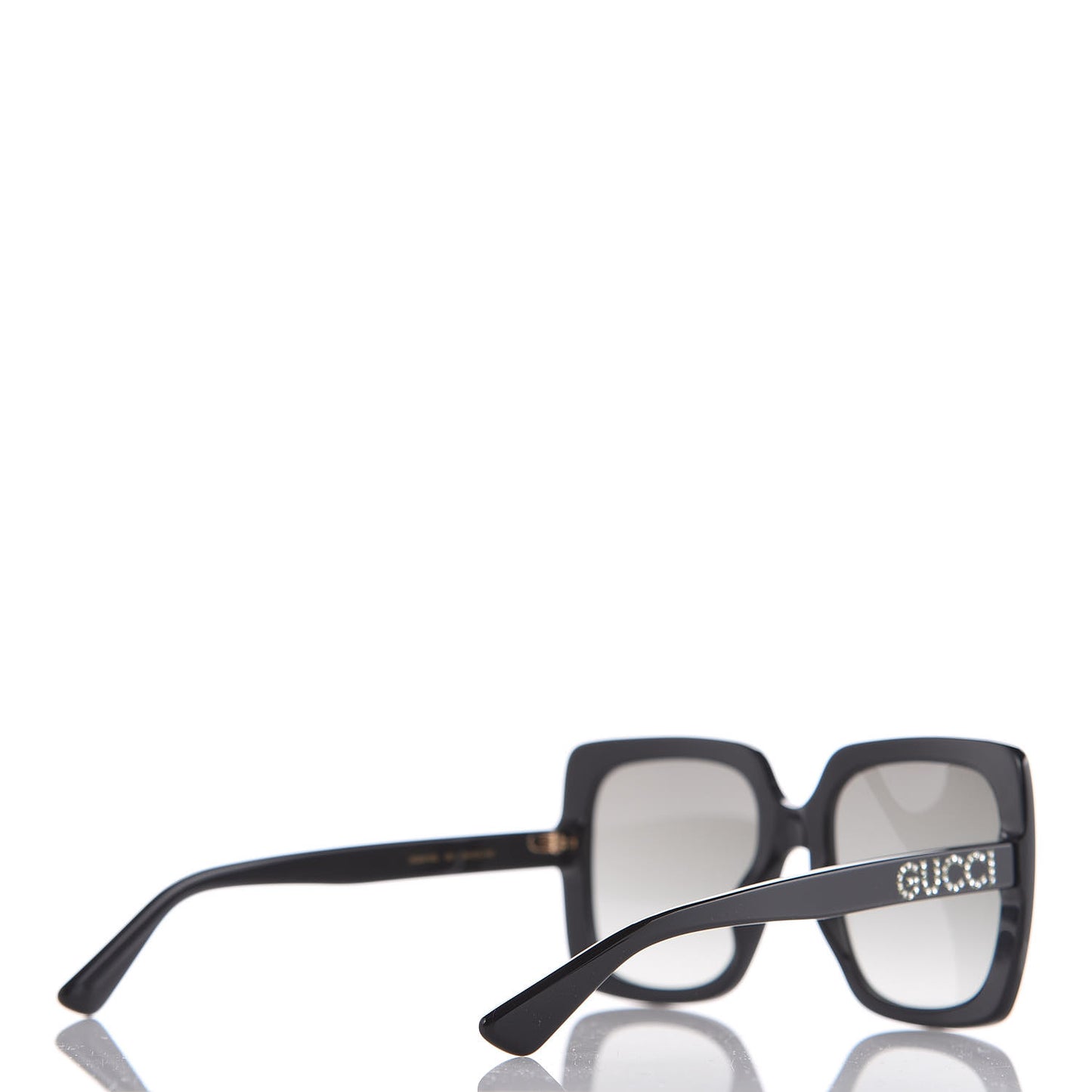 Crystal Square Frame GG Sunglasses GG0418S Black