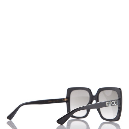Gucci Crystal Square Frame GG Sunglasses GG0418S Black 3 of 8
