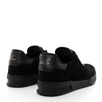 Louis Vuitton Suede Mens LV Trainer Sneakers 8 Black 4 of 9